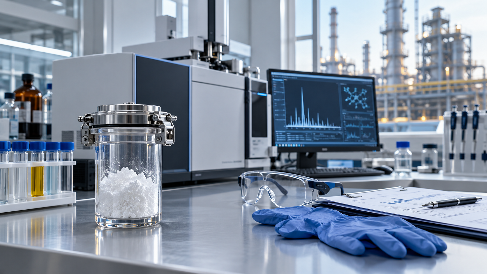 Предотвращение аварии на производстве при диагностике неизвестного вещества